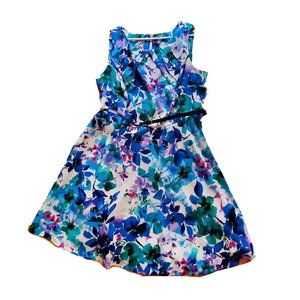 Dress Barn Blue Floral Mini Dress